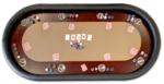 California House Rincon Fixed Top Oval Texas Hold'em Table