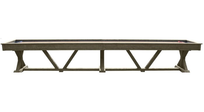 Playcraft Brazos River 12' Pro-Style Shuffleboard Table in Weathered Gray - Image 5
