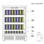 48" Ultimate Under Bench Wine Fridge and Bar Refrigerator Combo with 3 Temp. Zones - Image 6