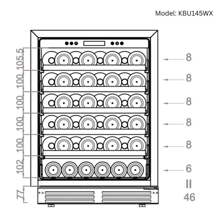 Ultimate Under-Bench Wine & Beverage Refrigerator Combo with Low-E Glass Door - Image 9