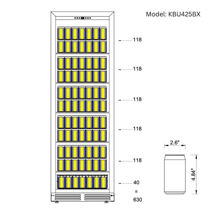 Large Beverage Refrigerator With Low-E Glass Door - Image 10