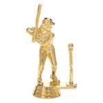 T-Ball Batter Figure, Female, Gold - 3 3/4"