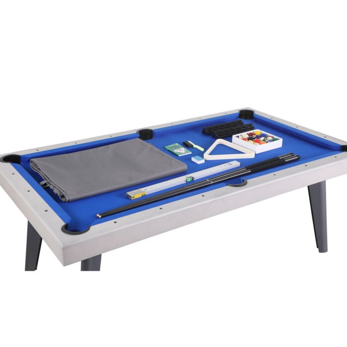 Playcraft Santorini 8’ Outdoor Slate Pool Table with Optional Dining Top Benches and Ping Pong - Image 11