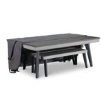 Playcraft Santorini 8’ Outdoor Slate Pool Table with Optional Dining Top Benches and Ping Pong - Image 6