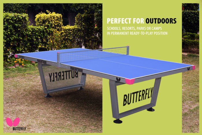 Butterfly Park Outdoor Table Tennis Table - Image 5