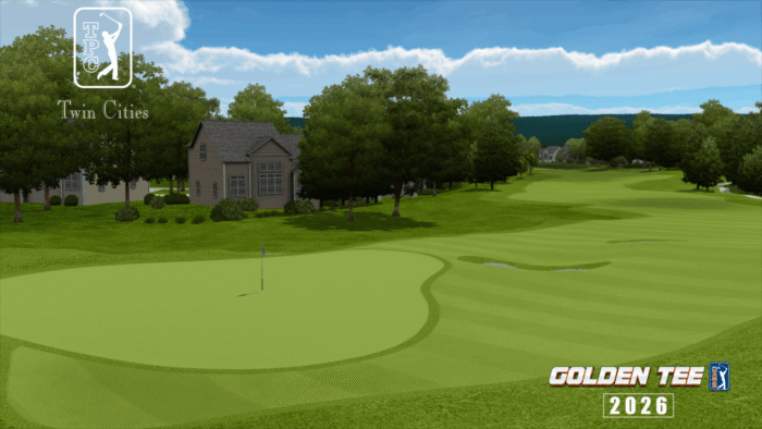 Incredible Technologies Golden Tee 2026 PGA Tour Commercial with Stand - Image 3