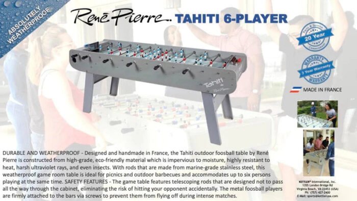 Rene Pierre Tahiti Outdoor 6 Player Foosball Table - Image 13