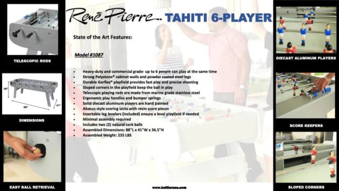 Rene Pierre Tahiti Outdoor 6 Player Foosball Table - Image 12