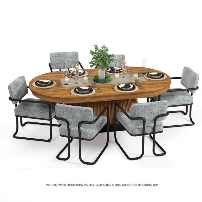 Ram Game Room Prohibition Series Texas Hold'Em Table Dining Top - Walnut - Image 2