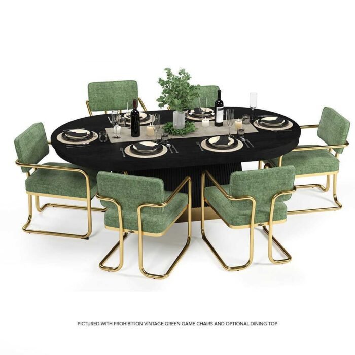 Ram Game Room Prohibition Series Texas Hold'Em Table Dining Top -Black - Image 2