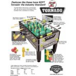 Tornado Tournament Competition T-3000 Professional Foosball Table in Silver - Image 20