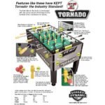 Tornado T-3000 Competition Foosball Table in Crimson Red - Image 14