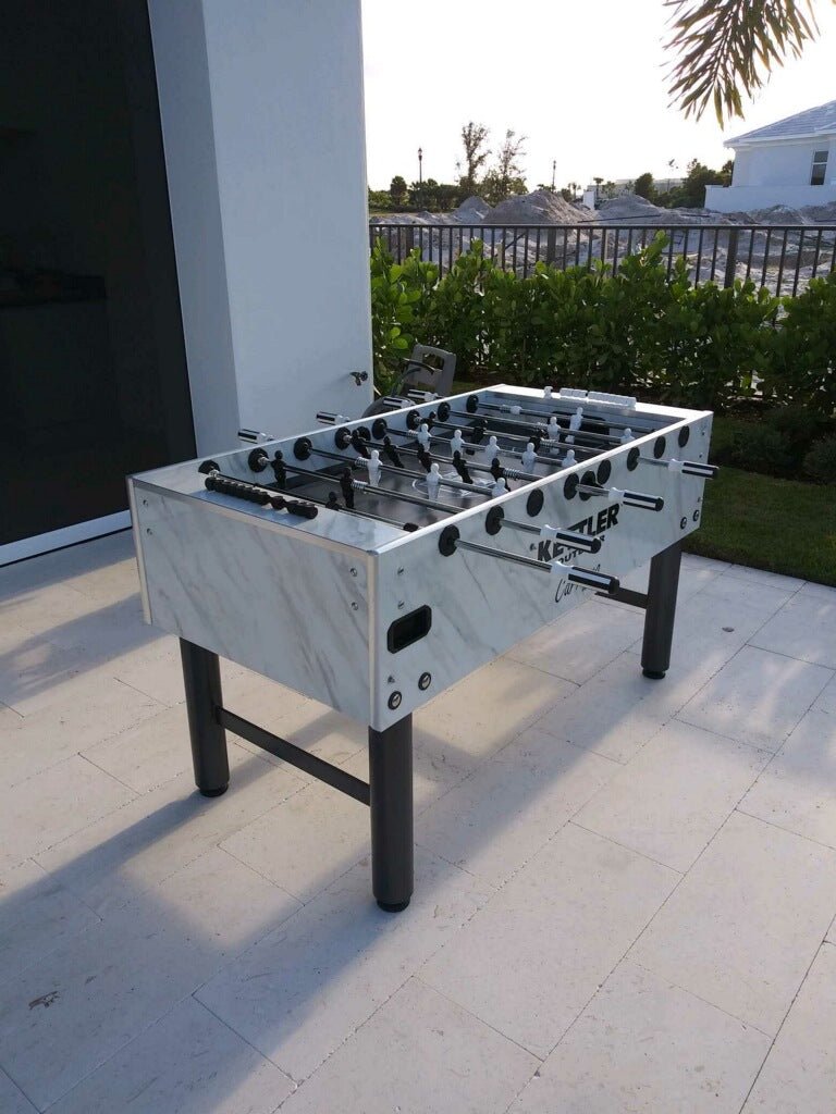 Outdoor Weatherproofed Foosball Table Assembly