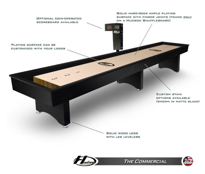 Hudson "The Commercial" Shuffleboard 9'-22' with Custom Stain Options - Image 2