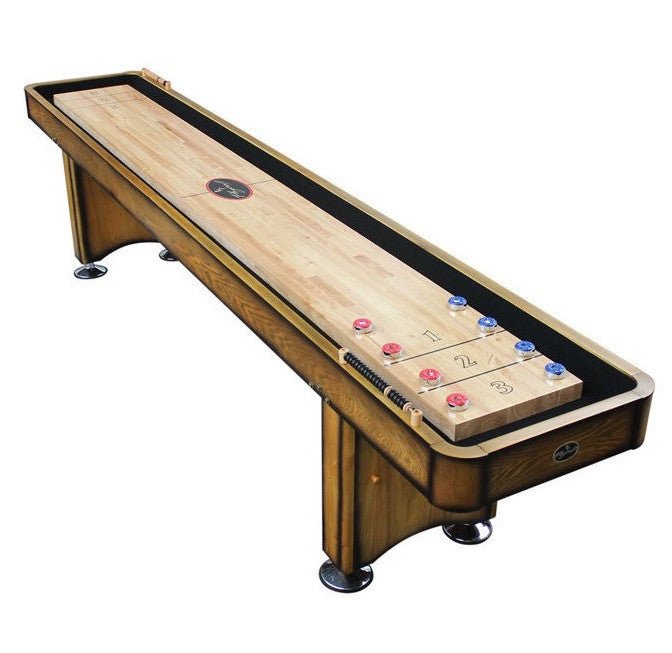Untitledawdawd Playcraft Georgetown 12' Shuffleboard Table in Honey Oak - Image 1
