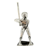 Large Silver Softball Batter Trophy Figure 9 ½”