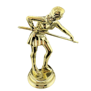 Untitleddesign_4 Woman Pool Shooter, Gold Trophy Figure 3 ¾” - Image 1