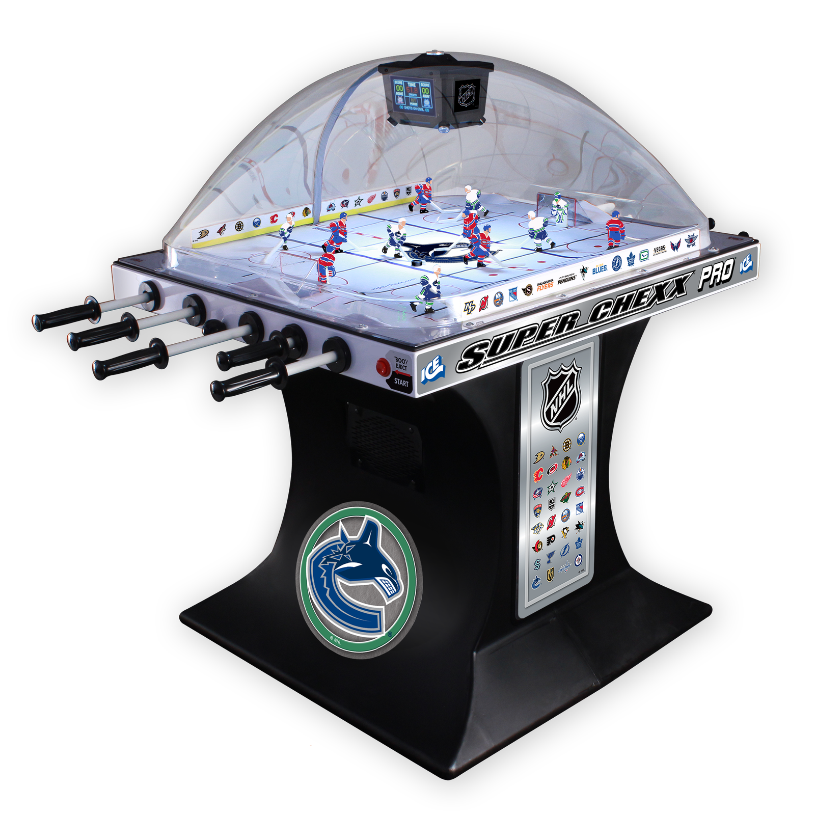 Vancouver_Canucks Vancouver Canucks NHL Super Chexx Pro Bubble Hockey - Image 1