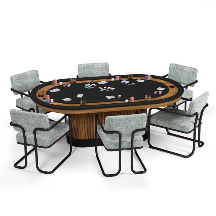RAM Game Room PRO60TBL-W Poker Table - Walnut - Image 4