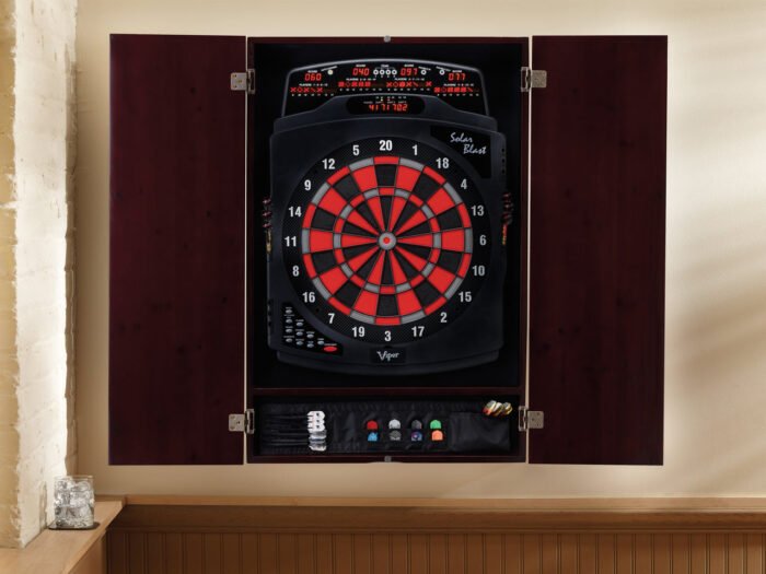 Viper Metropolitan Mahogany Soft Tip Dartboard Cabinet - Image 6