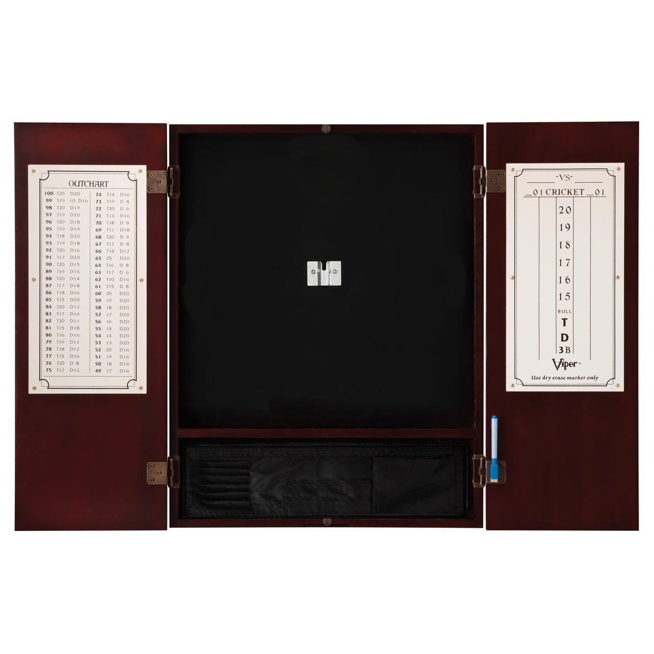 Viper_40_0403_Metropolitan_Steel_Mahogany_Empty__13569.1478242147.1280.1280 Viper Metropolitan Mahogany Steel Tip Dartboard Cabinet - Image 1