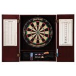 Viper Metropolitan Mahogany Steel Tip Dartboard Cabinet - Image 2