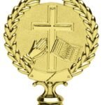 Wreath Holder Cross Trophy Figure