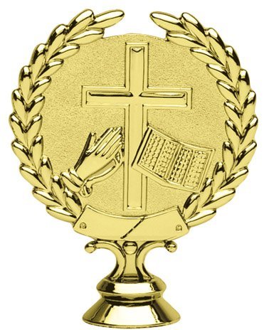 WH131 Wreath Holder Cross Trophy Figure - Image 1