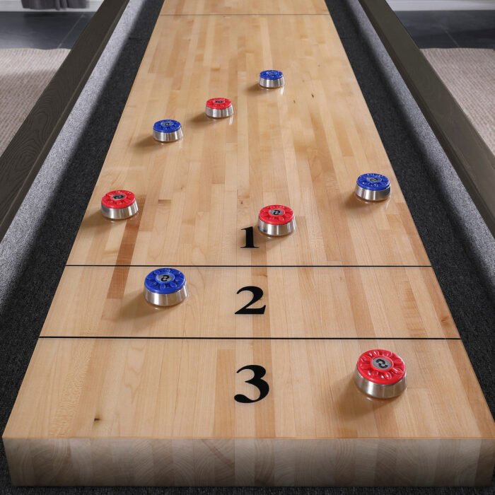Playcraft 14' Yukon Pro-Style Shuffleboard Table in Weathered Fieldstone - Image 7