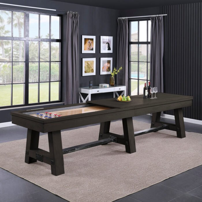 Playcraft 16' Yukon Pro-Style Shuffleboard Table in Weathered Fieldstone - Image 3