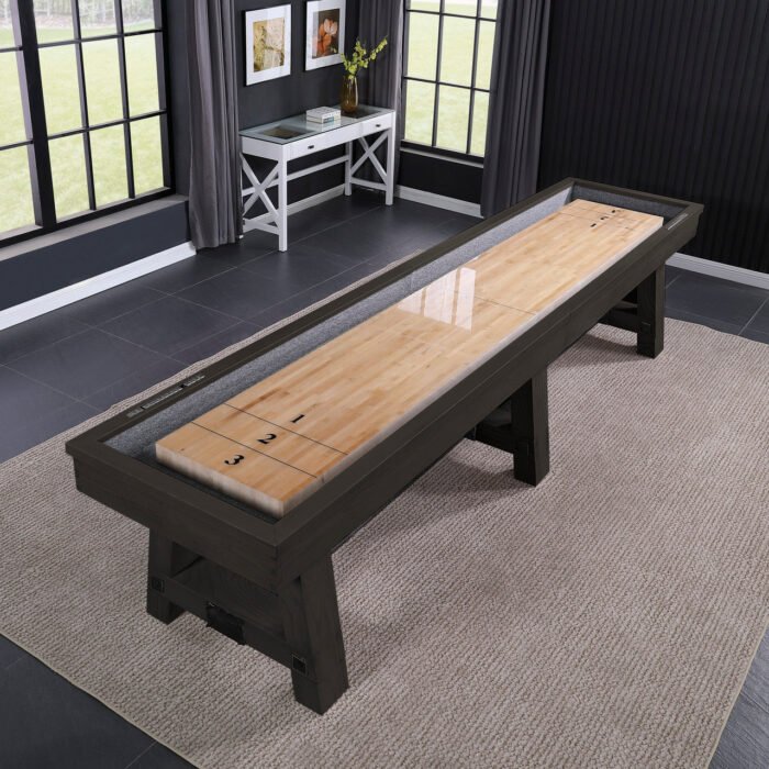 Playcraft 16' Yukon Pro-Style Shuffleboard Table in Weathered Fieldstone - Image 2