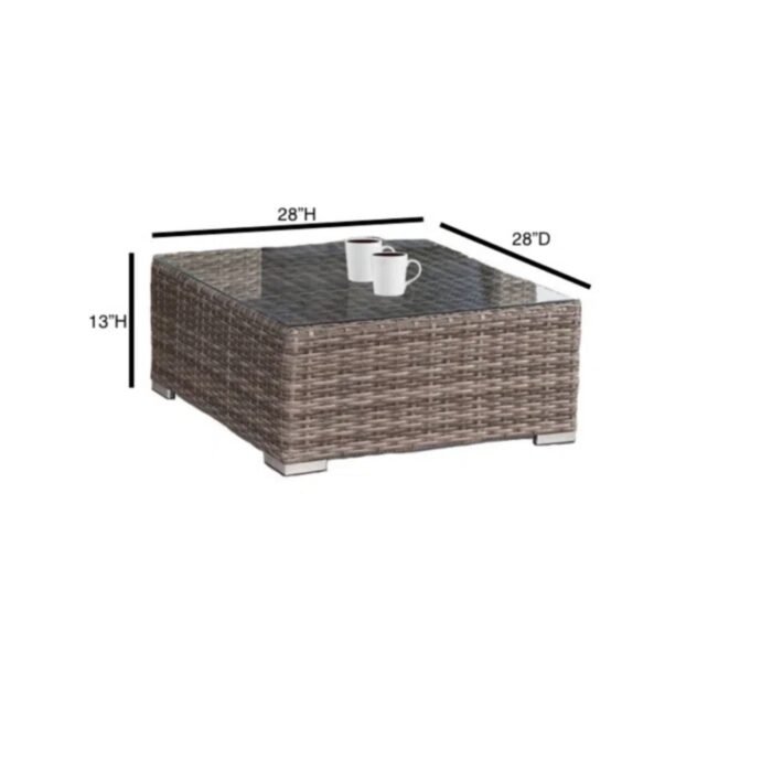Stylish Rattan Wicker Person Seating Group With Premium Sunbrella Cushions Perfect For Outdoor Entertaining - Image 5