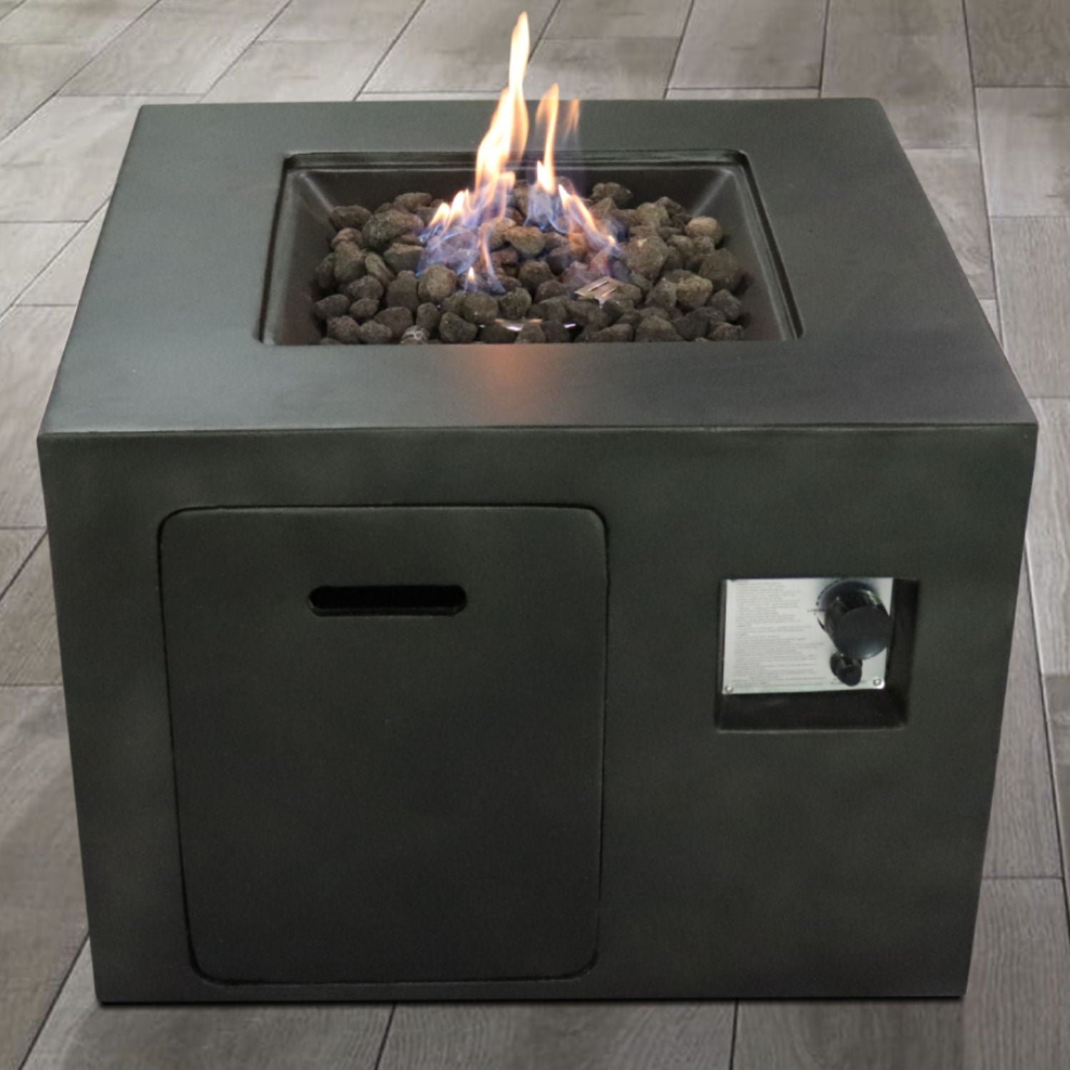 ac367f77-25ca-4dd8-89bf-8b7aeafabb00 Compact Outdoor Fire Pit 40,000 BTU - Charcoal - Image 1
