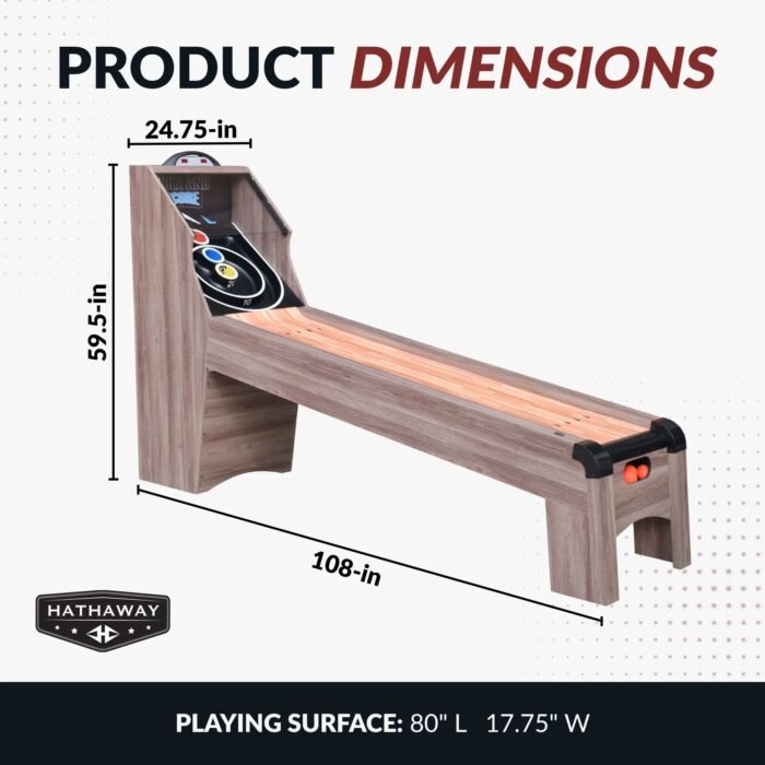 Shooting Star 9-Foot Roll Hop and Score Arcade Game Table - Image 2