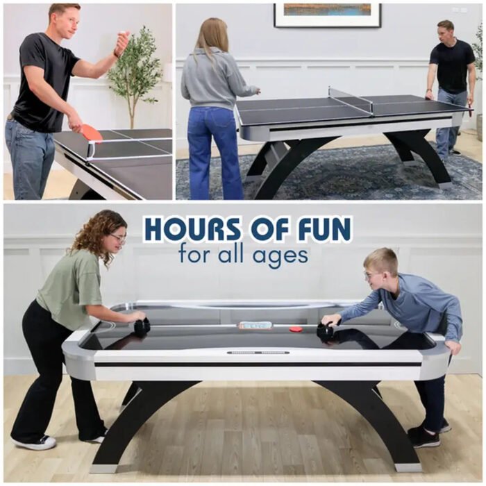 Freetime Fun Slap Shot Air Hockey Table w/ Ping Pong Table Top - Image 3