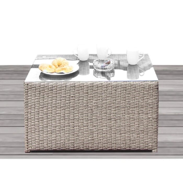 Outdoor Wicker Sectional With Weather Resistant Cushions And Table - Image 29