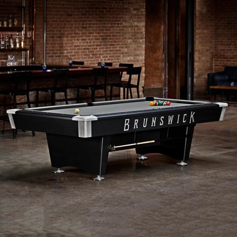 batch1-black-wolf-pro-8-foot-pool-table__drop-pocket4_90e746cb-da9f-43db-bc3d-42fc255845e4 Brunswick Black Wolf Pro 8ft American Pool Table With Drop Pocket - Matte Black - Image 1
