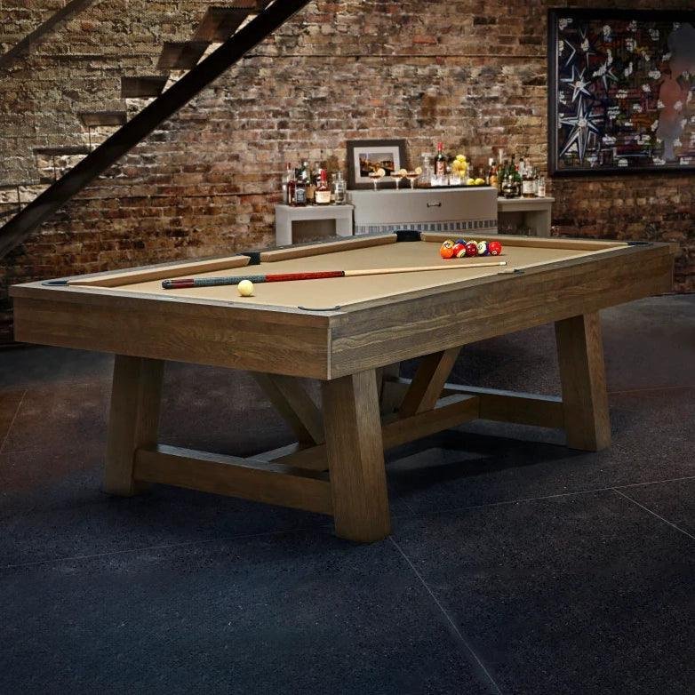 batch1-botanic-7-foot-pool-table__rustic-dark-brown_2_4fba5977-a39c-44a7-af05-6d3e4fef602b Brunswick Botanic 7ft American Pool Table - Rustic Dark Brown - Image 1