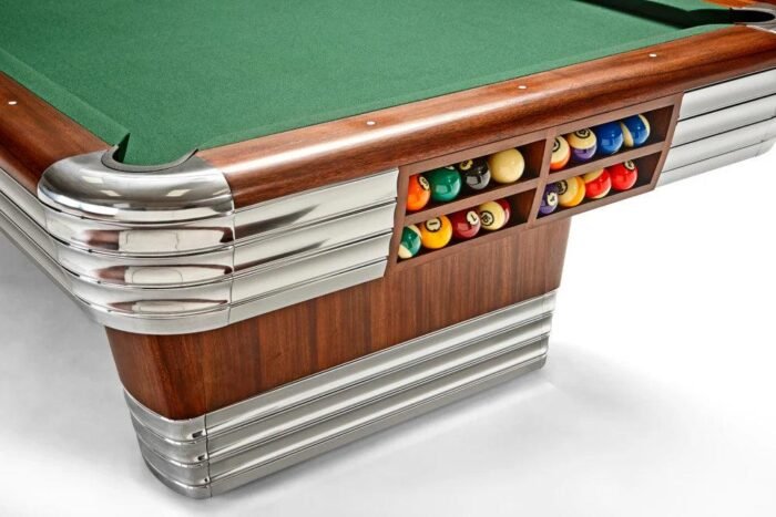 Brunswick Centennial 8ft American Pool Table With Drop Pocket - Rosewood & Chrome - Image 4