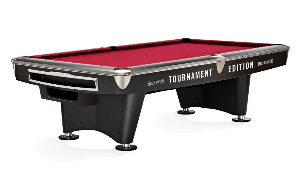 batch1-gold-crown-vi-tournament-9-foot-pool-table__tournament-edition-matte-black-with-nickel-trim_1 Brunswick 9' Gold Crown VI Tournament Pool Table - Image 1