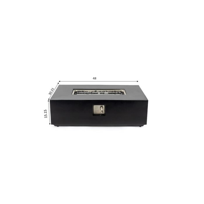 Propane / Natural Gas Fire Pit Table, 50,000 BTU - Charcoal - Image 4