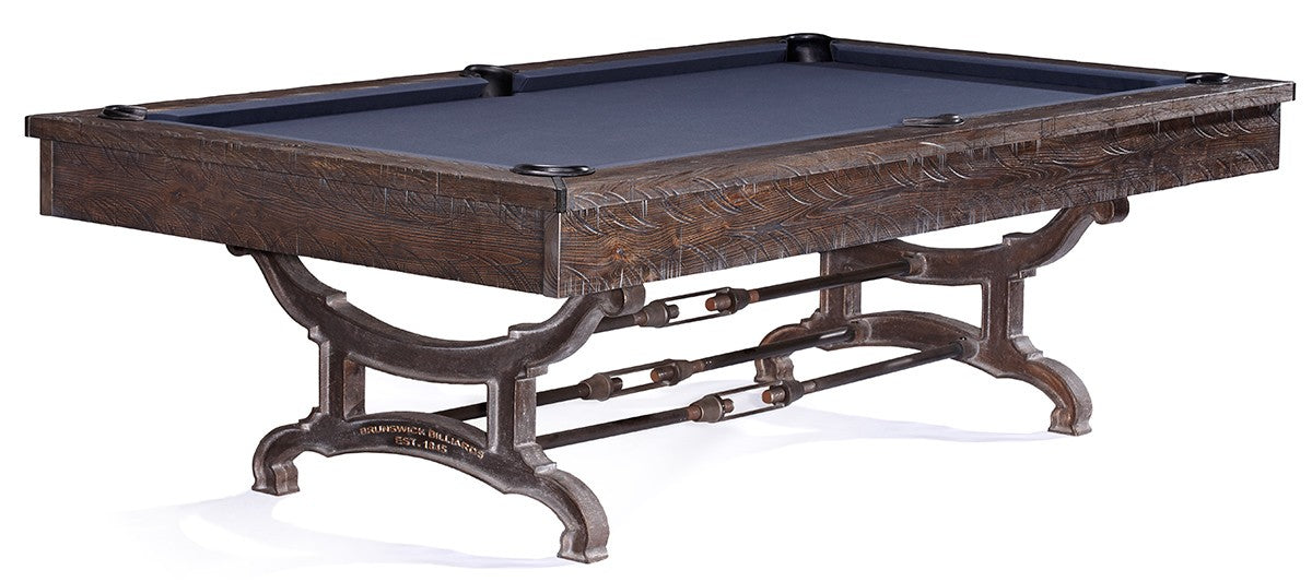 birmingham_detail1_d431fc77-a6ca-4f81-99f3-df01493ec540 Brunswick Billiards Birmingham 9' Slate Pool Table in Charcoal - Image 1