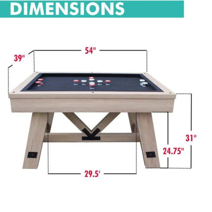 Freetime Fun Baddah Bing 54" Oak Wood Bumper Pool - Image 6