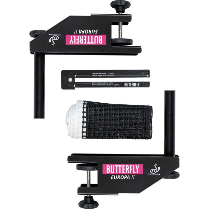 Butterfly Europa II Table Tennis Net and Post Set – Professional Tournament Quality - Image 2