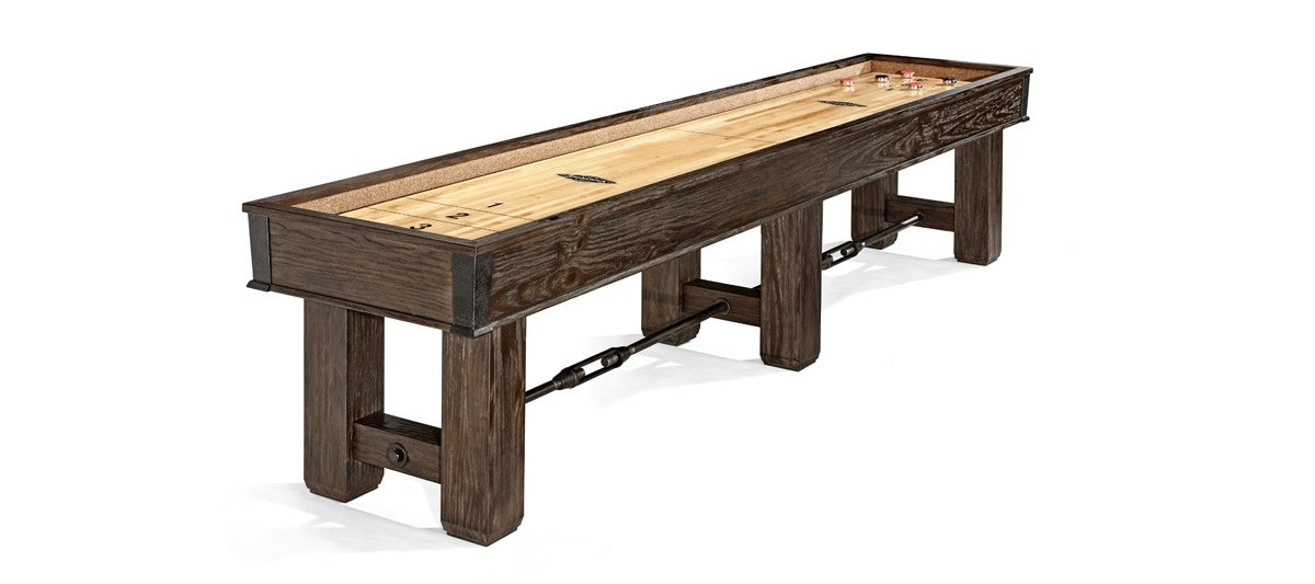 cantonshowcase06 Brunswick Billiards Canton 12' Shuffleboard Table in Black Forest - Image 1