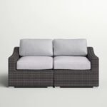 Chic Wide Outdoor Loveseat With Cushions - Image 2