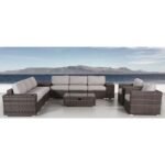 Stylish Rattan Wicker Person Seating Group With Premium Sunbrella Cushions Perfect For Outdoor Entertaining - Image 8
