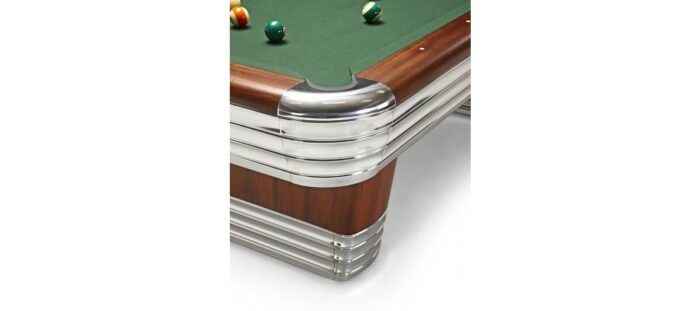 Brunswick Billiards Centennial 8' Slate Pool Table in Rosewood Chrome w/ Pockets - Image 5