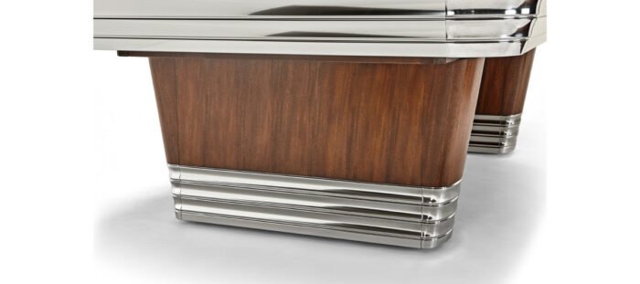 Brunswick Billiards Centennial 8' Slate Pool Table in Rosewood Chrome w/ Pockets - Image 4