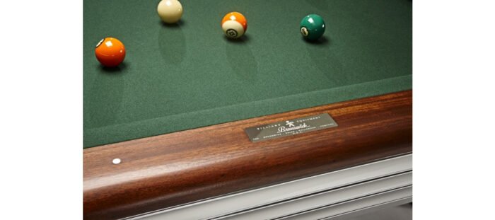 Brunswick Billiards Centennial 9' Slate Pool Table in Rosewood Chrome w/ Gully Return - Image 4